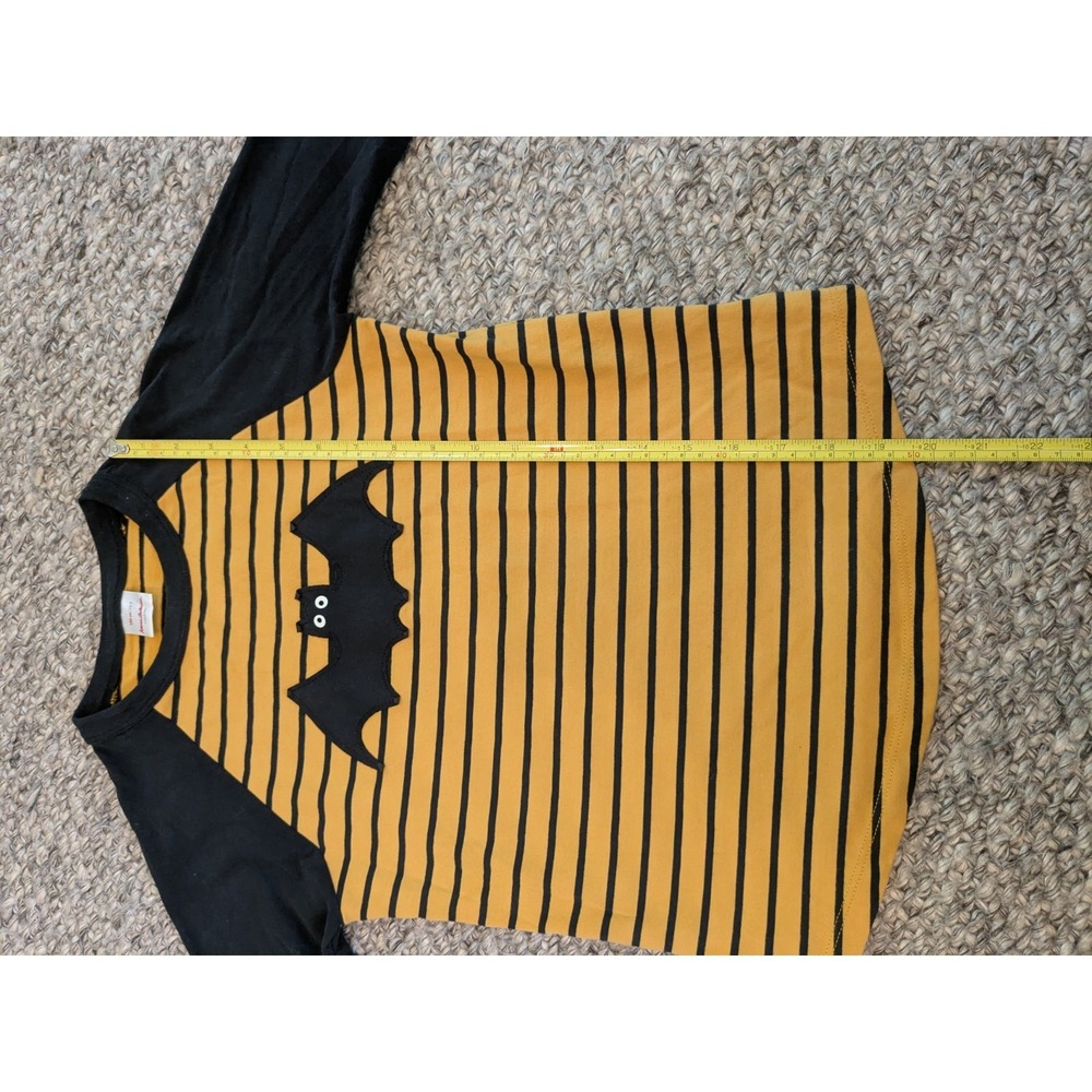 Hanna Andersson Long Sleeve T-Shirt Halloween Bat Applique Striped Kids 130 US 8 - Picture 4 of 7